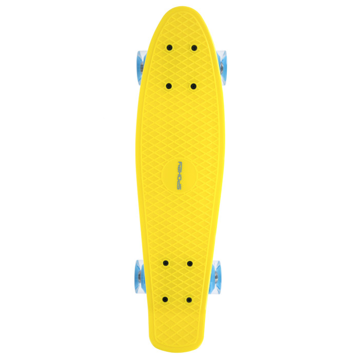 FISH Pennyboard se svíticími LED kolečky, žlutý