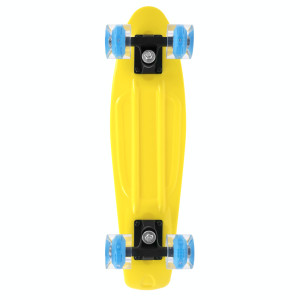 FISH Pennyboard se svíticími LED kolečky, žlutý