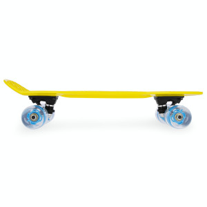 FISH Pennyboard se svíticími LED kolečky, žlutý