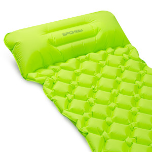 AIR BED PILLOW Nafukovací matrac s vankúšikom, 190 x 60 x 6 cm, R-Value 2.5, zelená