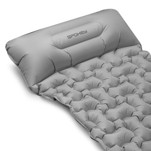 AIR BED PILLOW BIG Nafukovací matrac s vankúšikom, 213 x 62 x 6 cm, R-Value 2.5, sivá