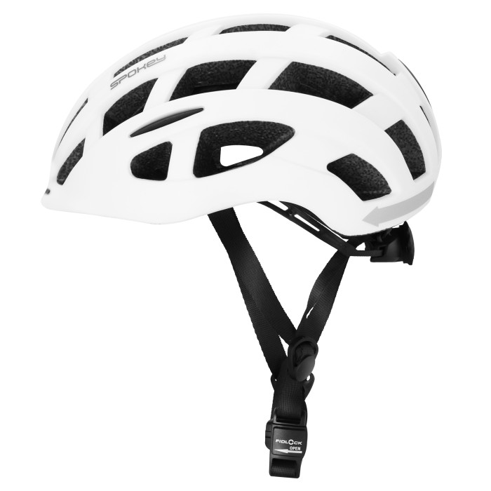 POINTER PRO Cyklistická prilba s LED blikačkou a blinkry, 55-58 cm, biela