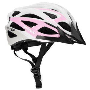 FEMME Cyklistická prilba IN-MOLD, 55-58 cm, bielo-růžová