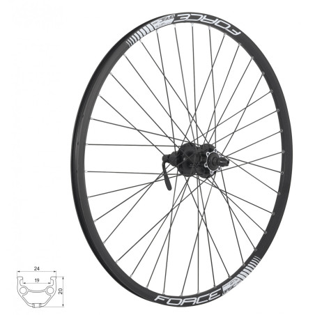 FORCE koleso zadné BASIC DISC 559x19, FHM475, 6d, 36d