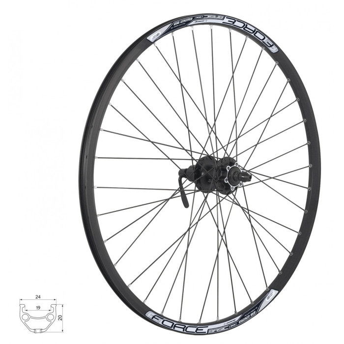 FORCE koleso zadné BASIC DISC, 622x19, FHM475, 6d, 36d