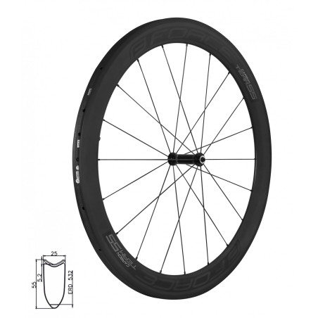FORCE koleso predné cestné TEAM SP KARBON 55, galuskové