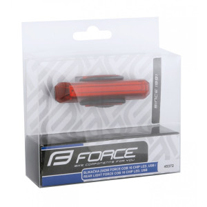 FORCE blikačka zadná COB 29 LM, 16x LED, USB