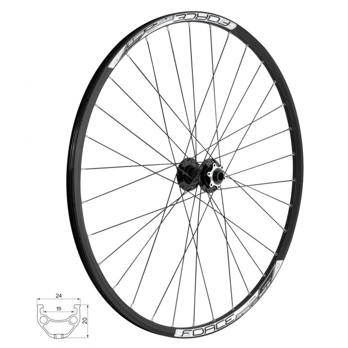 FORCE koleso predné BASIC DISC 622x19, F804505, 6d / 15, 32d