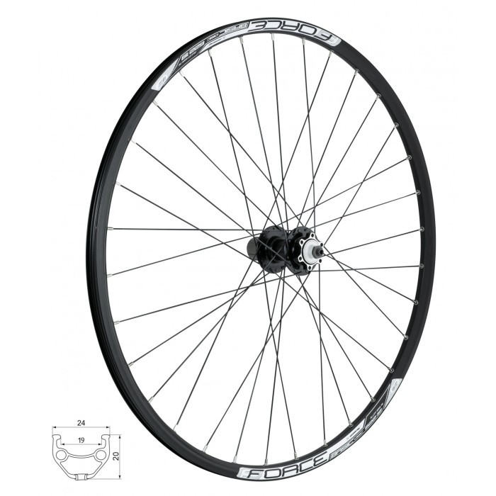 FORCE koleso zadné BASIC DISC 622x19, F80451, 6d, 32d