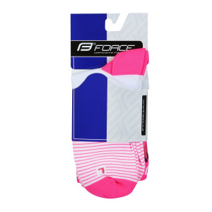 FORCE ponožky TRIANGLE, bielo-ružové