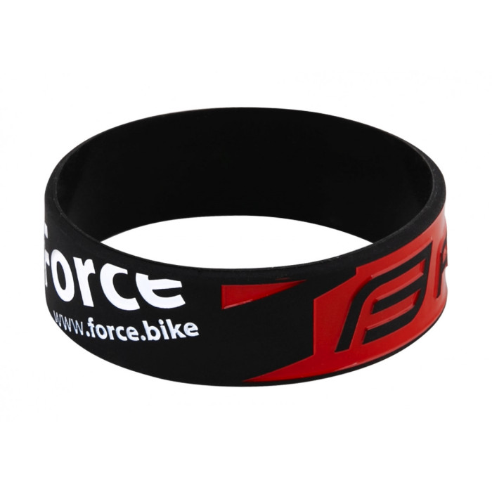 FORCE náramok silikónový, čierno-fluo-18 cm