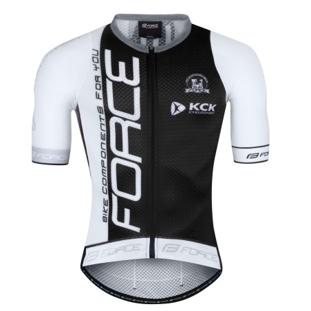 FORCE dres TEAM PRO PLUS, krátky rukáv, čierno-šedý