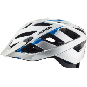 ALPINA Cyklistická prilba PANOMA 2.0 strieborno-bielo cyan