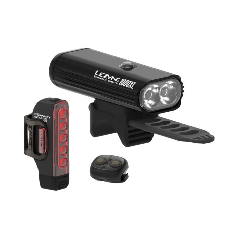 Lezyne set svetiel CONNECT DRIVE PRO 1000XL a STRIP CONNECT