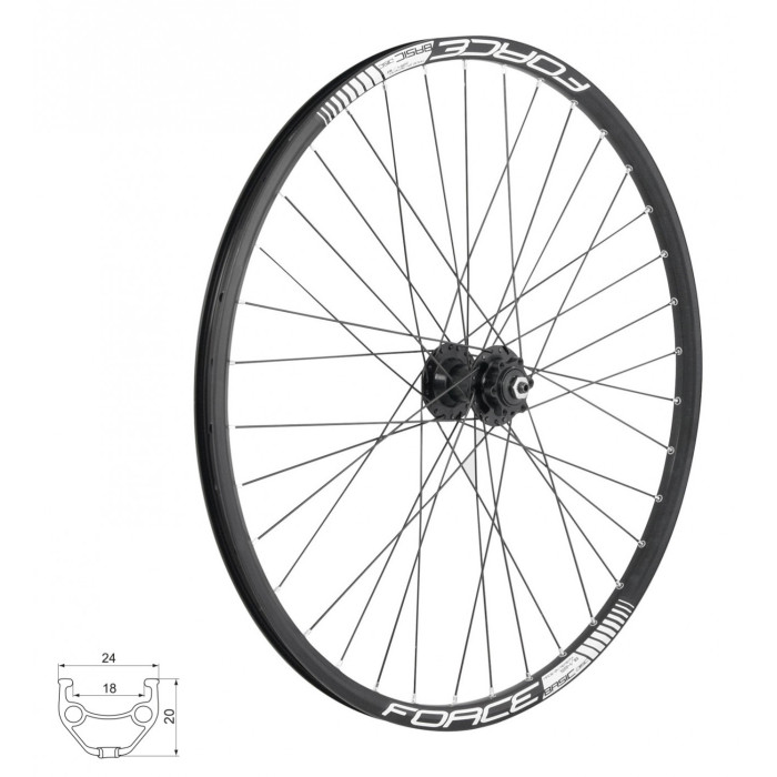 FORCE koleso predné BASIC DISC 584x19 F804342, 6d, 32d