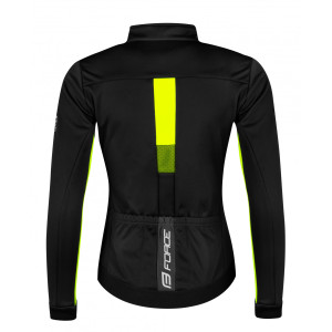 FORCE dámska bunda FROST softshell, čierno-fluo