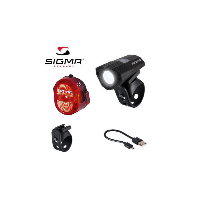 SIGMA Set svetlo BUSTER 100 HL + blikačka Nugget II Micro-USB, 120 Lumen