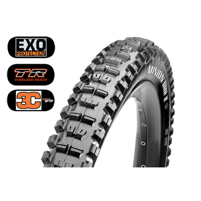 Maxxis plášť Minion DHR II 29x2.4 WT EXO TR 3C Maxx Grip, kevlar