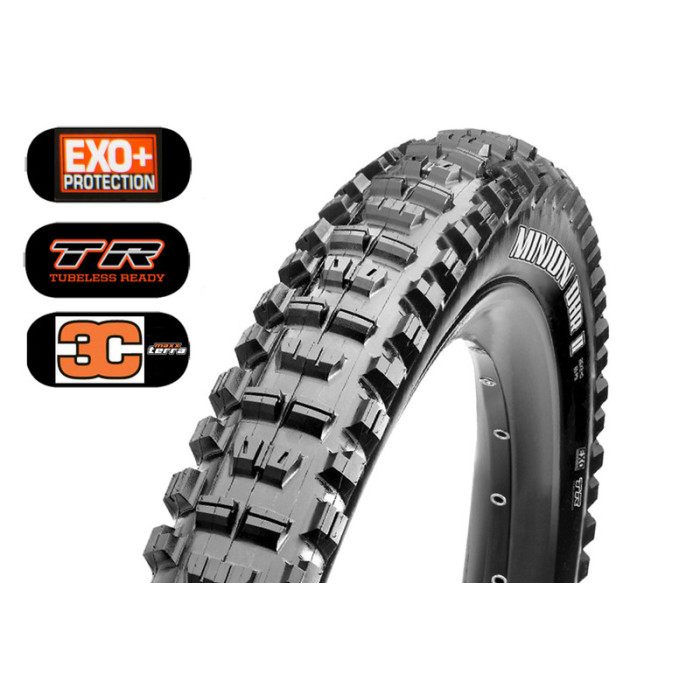 Maxxis plášť Minion DHR II 27.5x2.40 WT EXO+ TR 3C Maxx Terra, kevlar