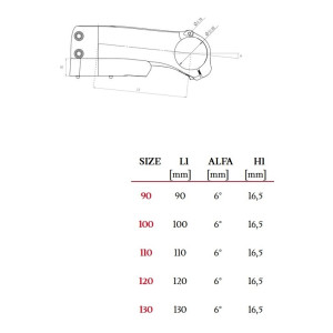 FORCE predstavec WILIER STEMMA SL - 120 mm - z demontáže