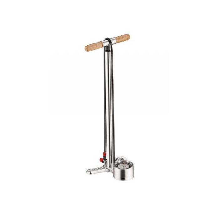 LEZYNE Pumpa nožná Alloy Floor Drive Tall 220 psi, vysoká lesklá strieborná