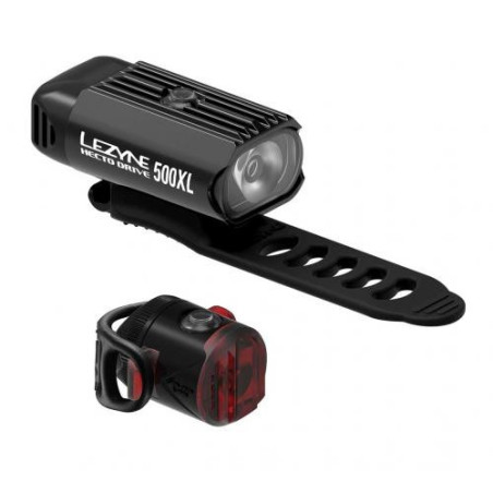 LEZYNE Set svetiel HECTO DRIVE 500XL a FEMTO USB čierne