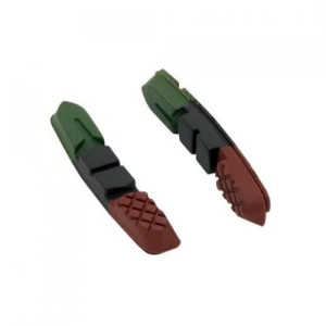 FORCE brzdové gumičky náhradné, 70mm, zeleno-čierno-hnedé