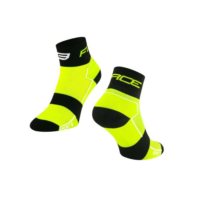 FORCE Ponožky SPORT 3, Fluo-čierne