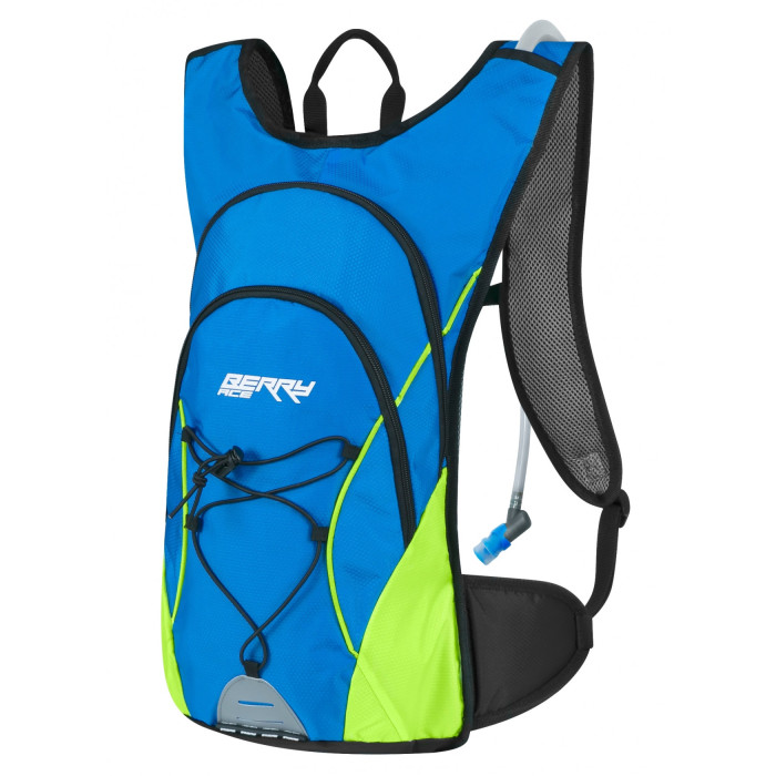 FORCE batoh BERRY ACE PLUS 12L + 2L rezervoár, modro-fluo