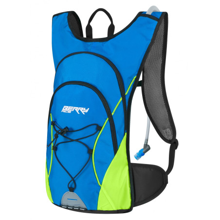 FORCE batoh BERRY ACE PLUS 12L + 2L rezervoár, modro-fluo