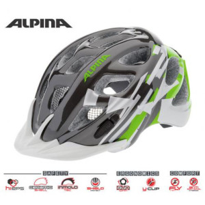 ALPINA Cyklistická prilba Rocky titánovo-zeleno-biela veľ.: S, titanium-green-white