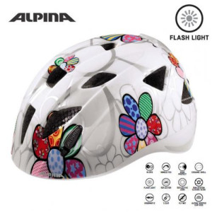 ALPINA Cyklistická prilba Ximo Flash biela-kvietky