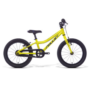 detský bicykel AMULET 16 Mini SuperLite, fluo yellow metalic/dark blue shiny, 2022