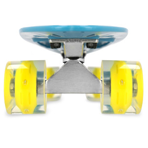 FISH Pennyboard se svíticími LED kolečky, modrý