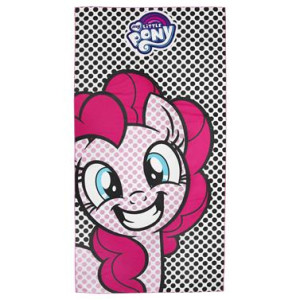 HASBRO PINKIE Rýchloschnúci športový uterák, čierno-biely, zn. MY LITTLE PONY, 80 x 160 cm